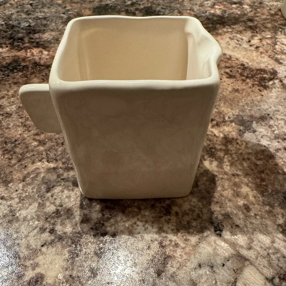 Rae Dunn Cream Square Mug
